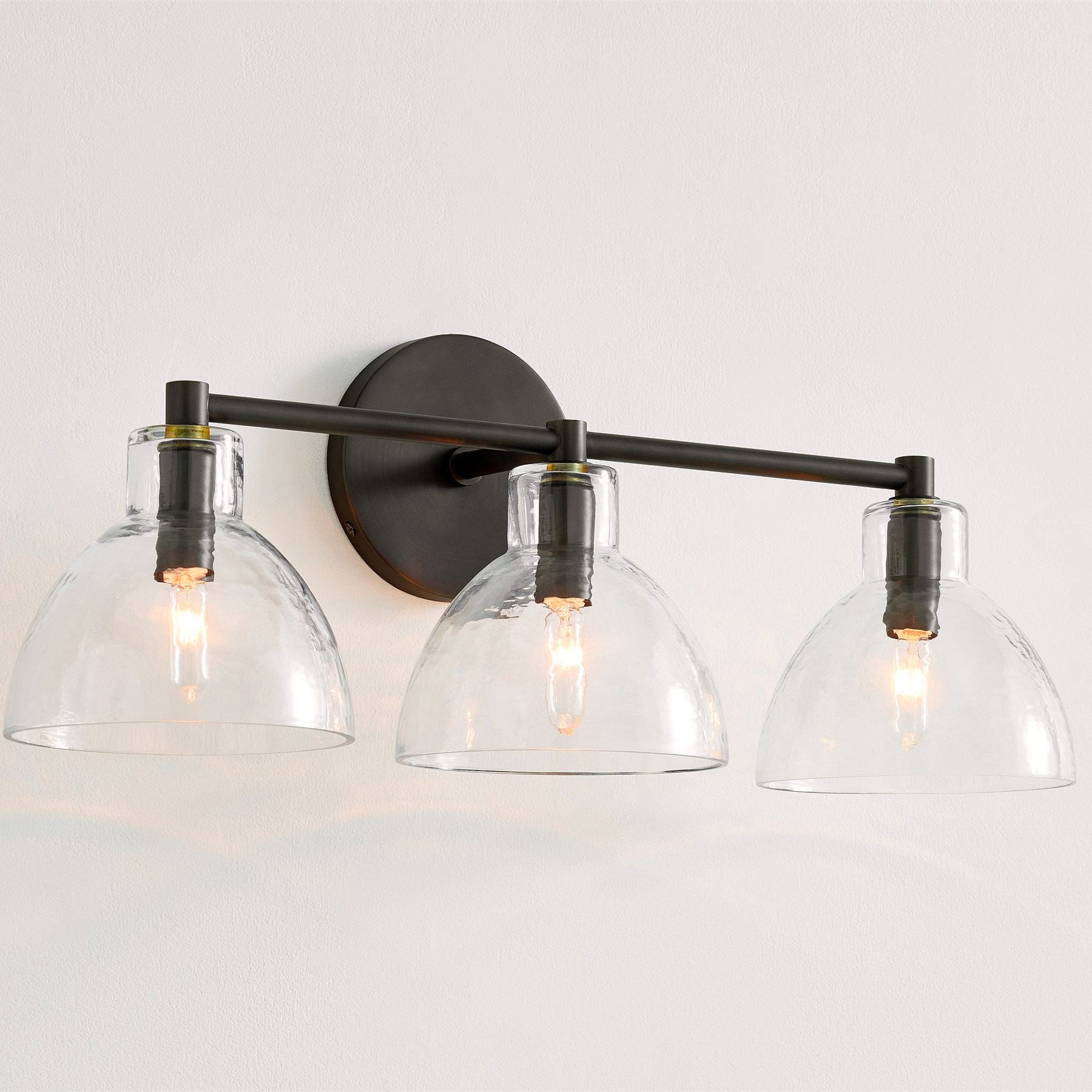 Glavira Recycled Glass Double Sconce - Indoor Brass Wall Lighting