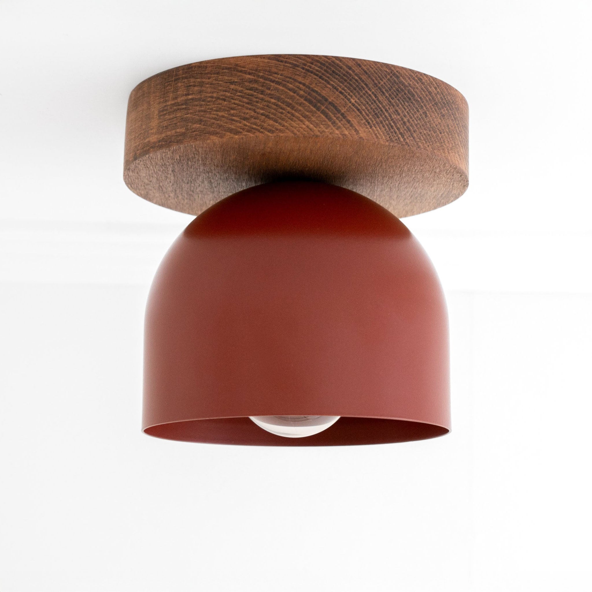Metio Dome Modern Rustic Ceiling Light - Wooden and Metal Fusion