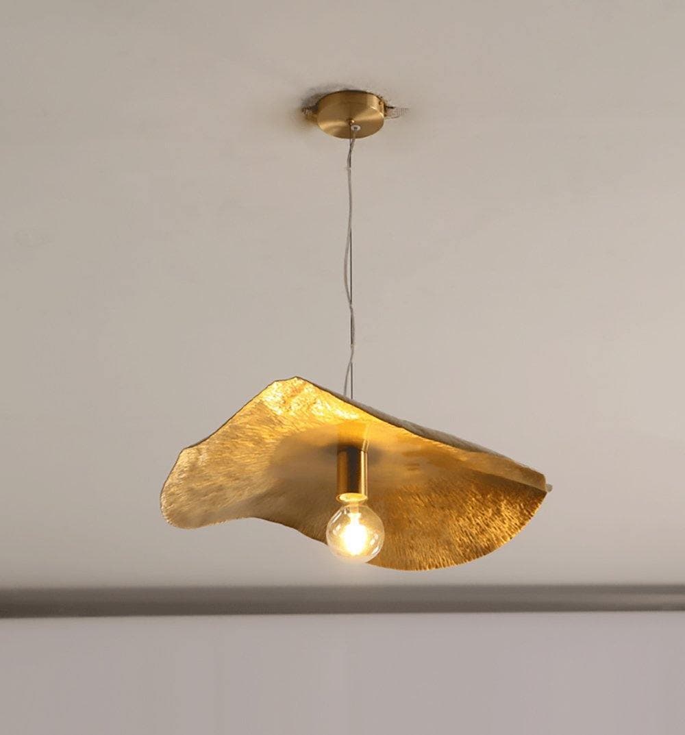 Hammered Brass Suspension Light