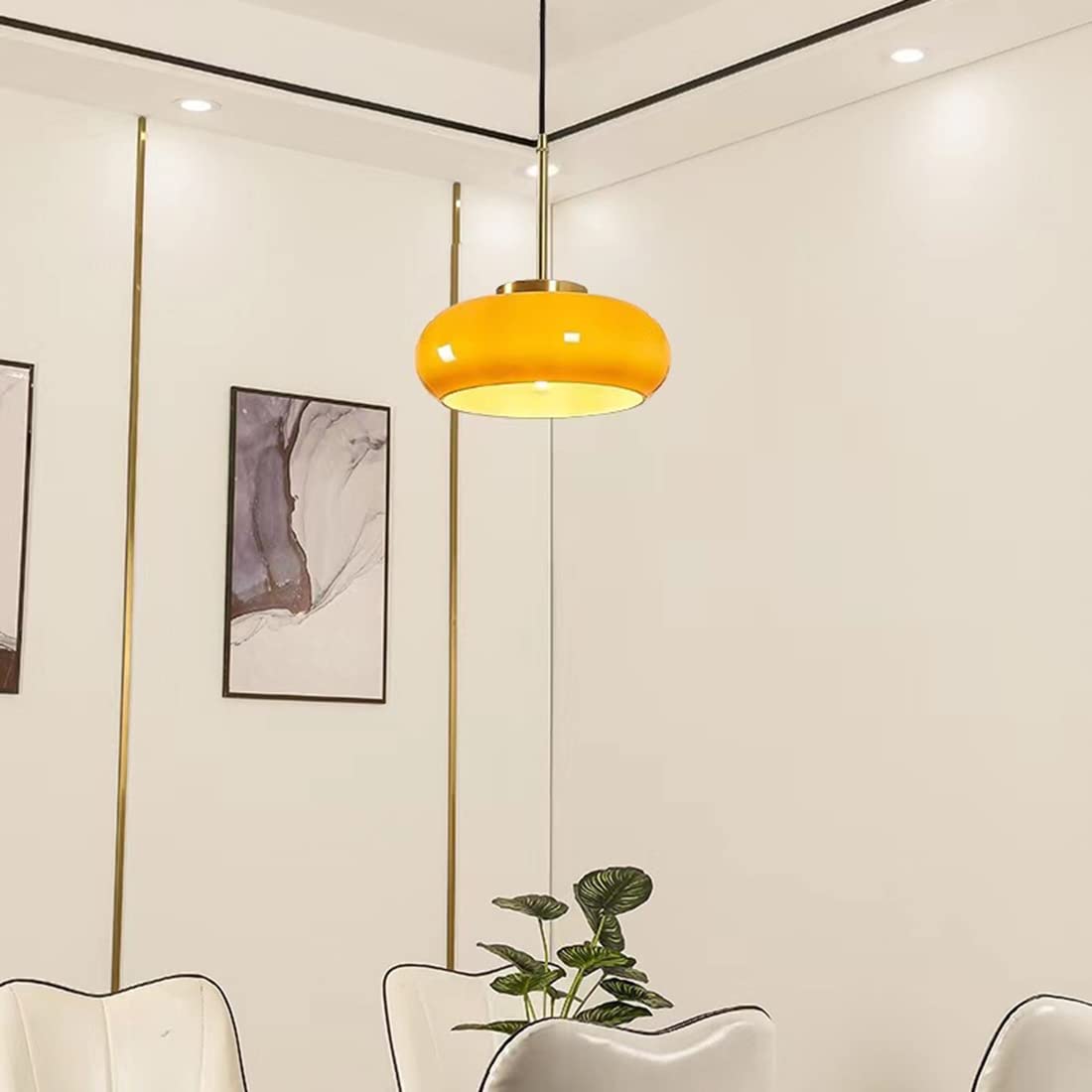 Glass Pot Pendant Light – Vintage Bauhaus Style for Dining Room