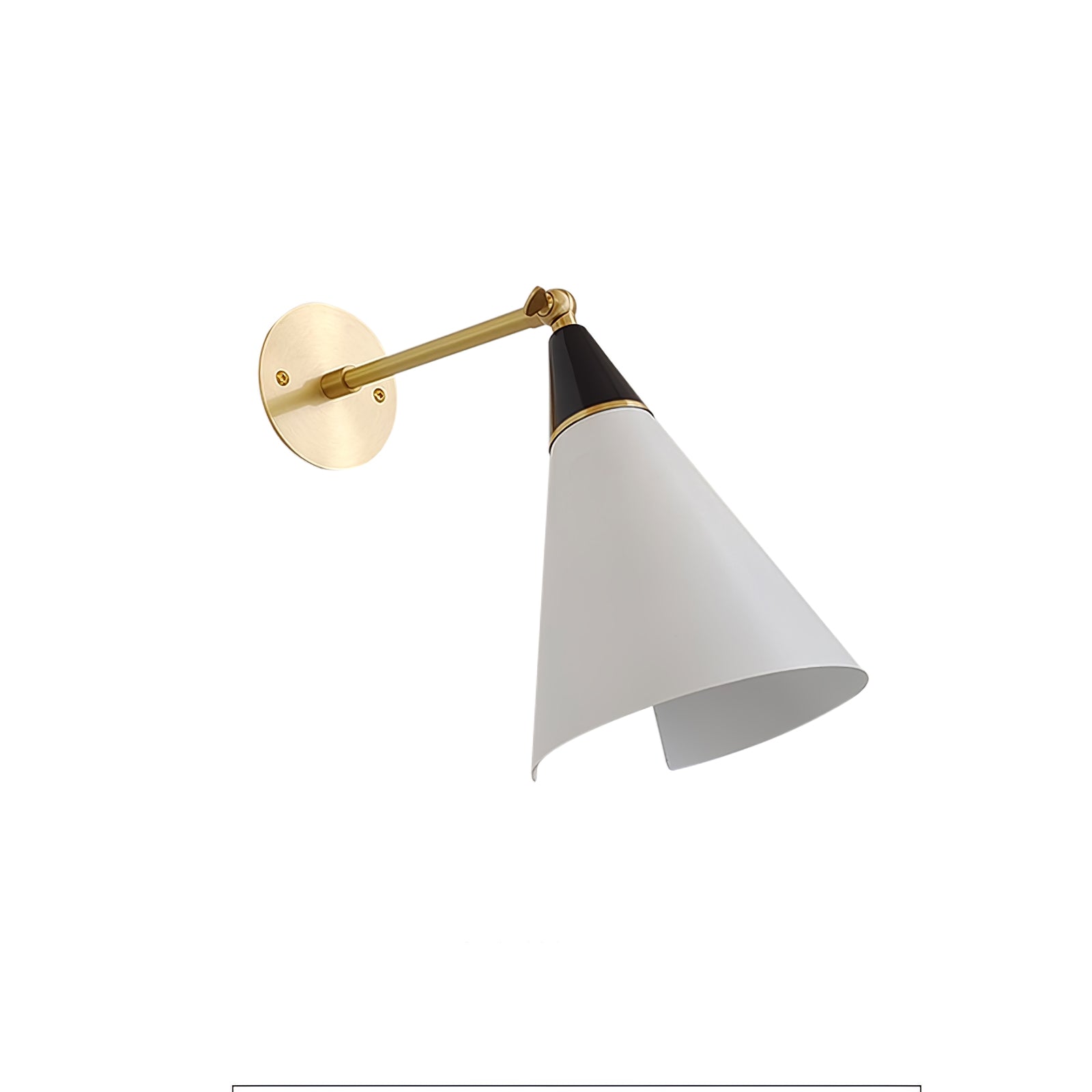 Sophisticated Magari Wall Lamp Compatible with Push Switches in White Black Brass