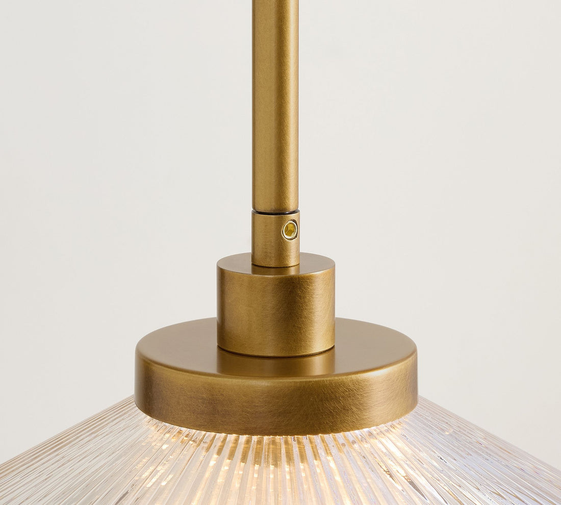 Suspension Bravira en verre strié – Lampe élégante pour îlot de cuisine
