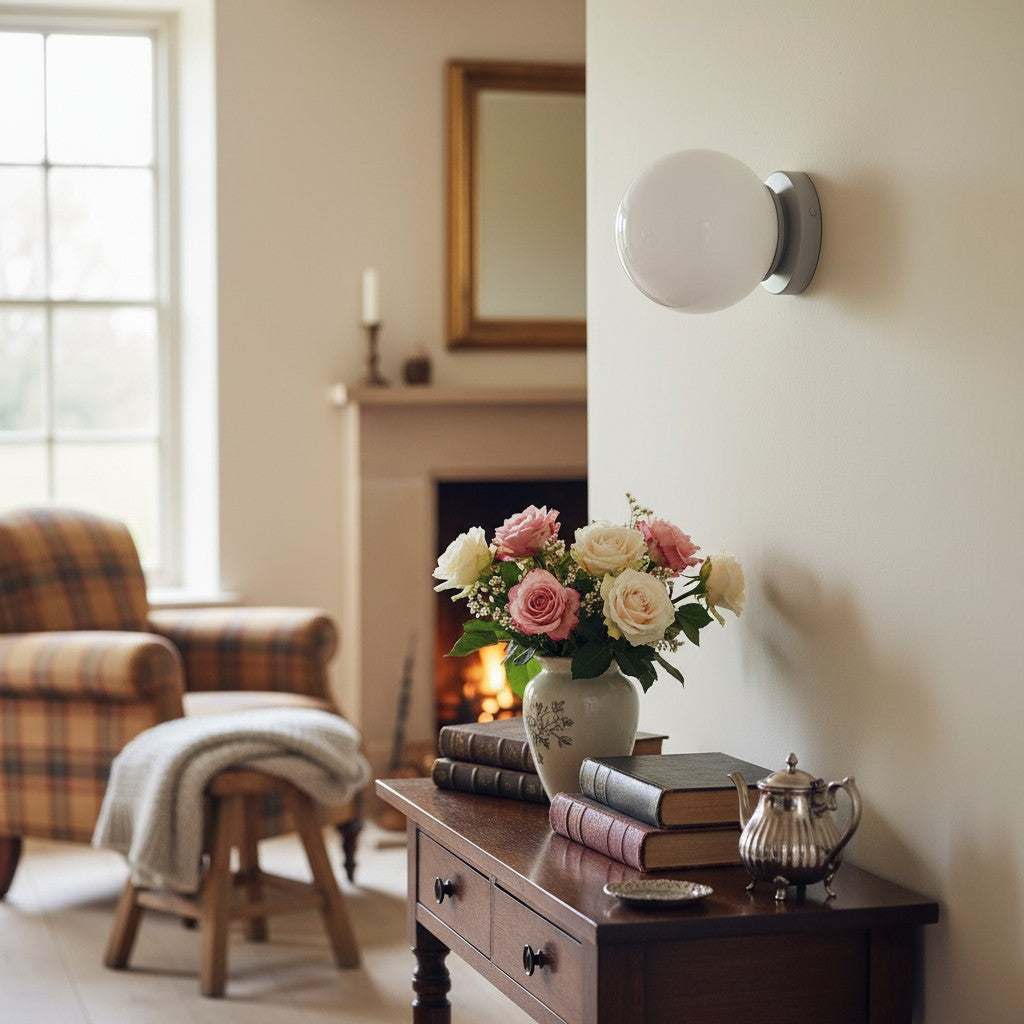 Glorica Glass Globe Wall Sconce - Multi-Color Modern Minimalist Light