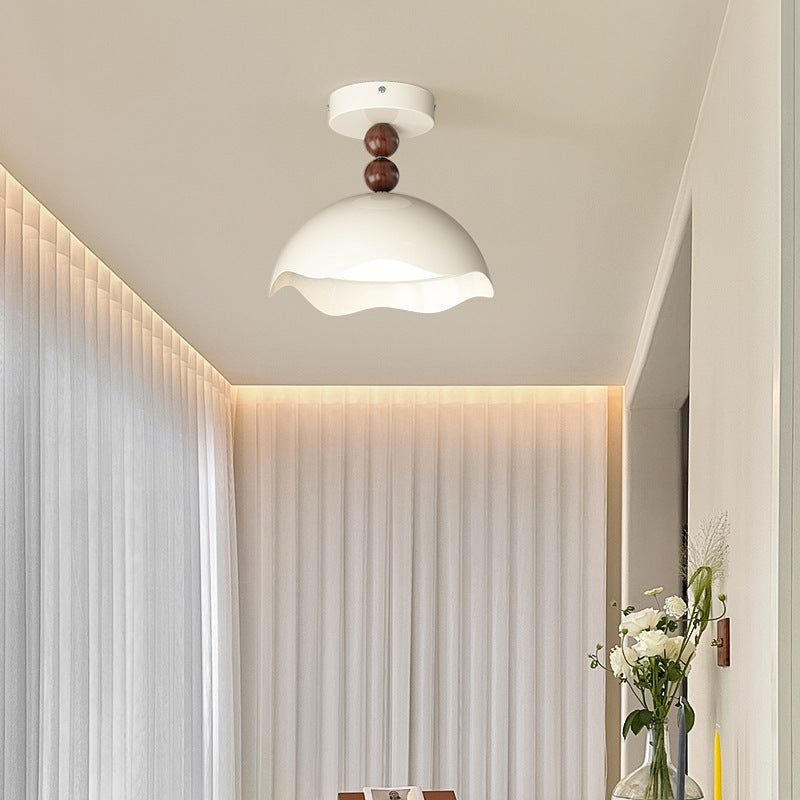 Antique Decorative Dome Smoothed Eggshell Acrylic Ceiling Lamp For Hallway