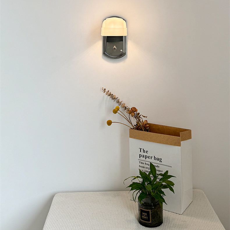 Bauhaus Creative Industrial White Glass Wall Lamp