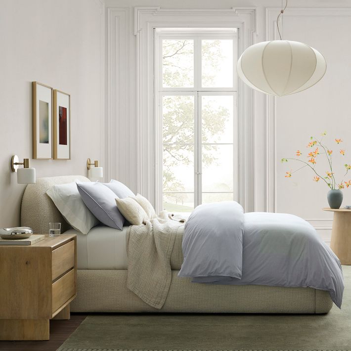 Alvian Linen Pendant Light - Adjustable Ball Dining Table Lighting