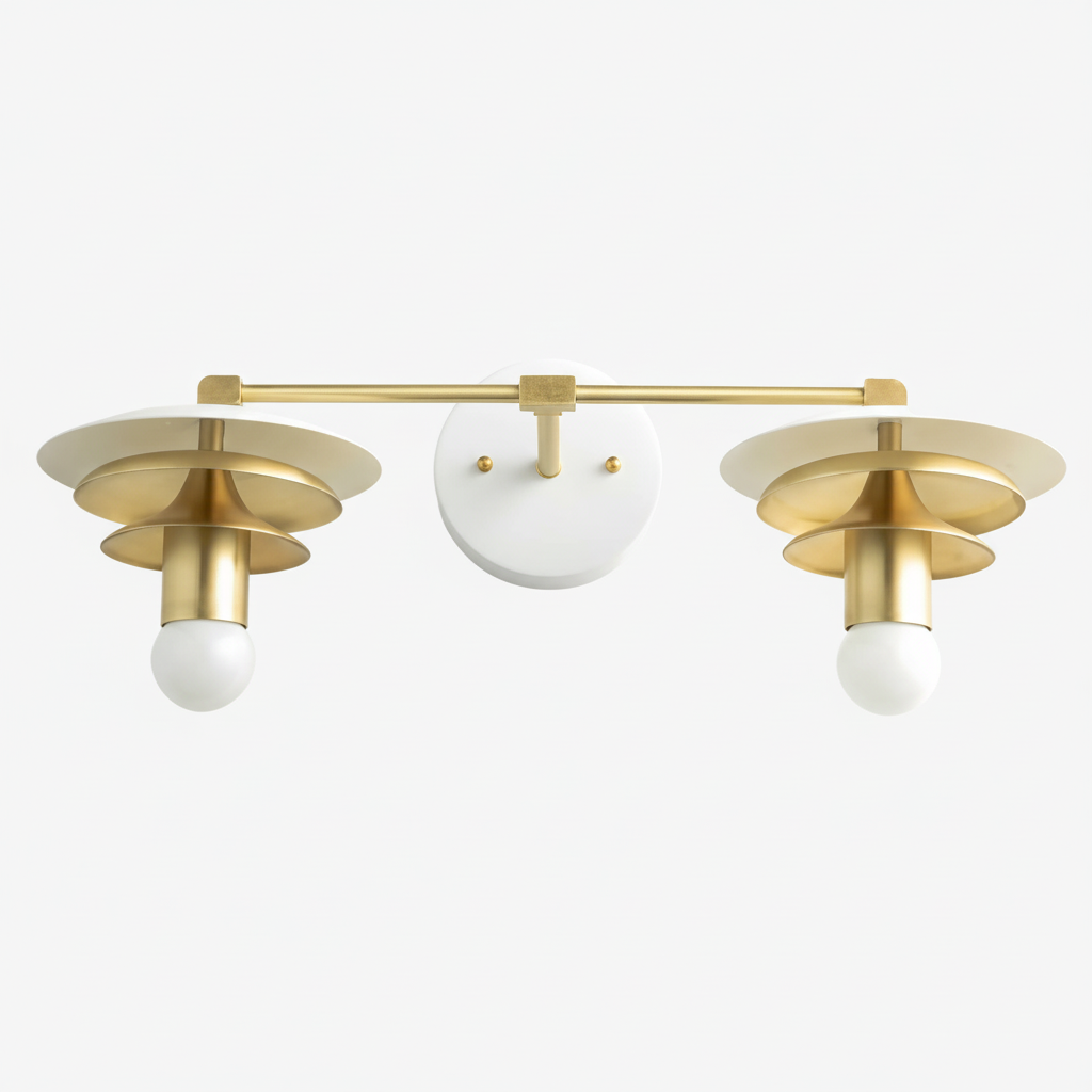 Artivo Layered Brass Vanity Light - Modern Sleek Style Home Bath Accent