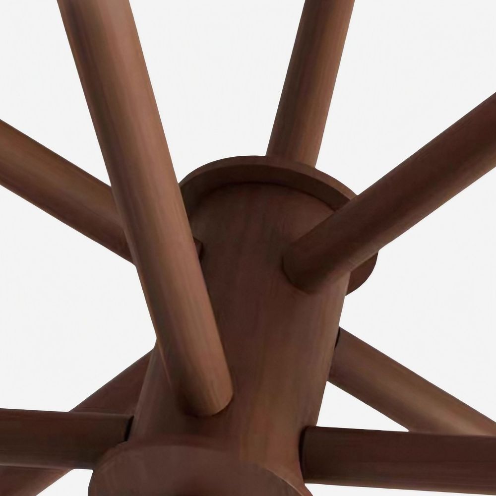 Flush Mount Sputnik Light - Natural Wood Ceiling Light for Stylish Interiors