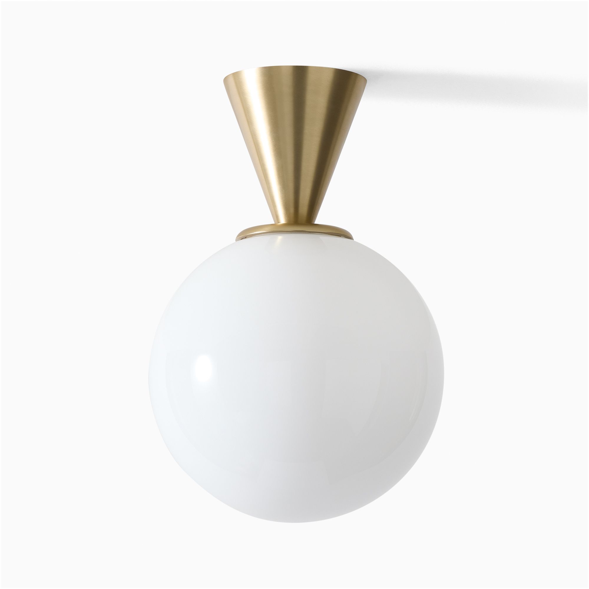 Ulvara Modern Flush Mount Ceiling Light - Floating Globe and Tapered Canopy Design