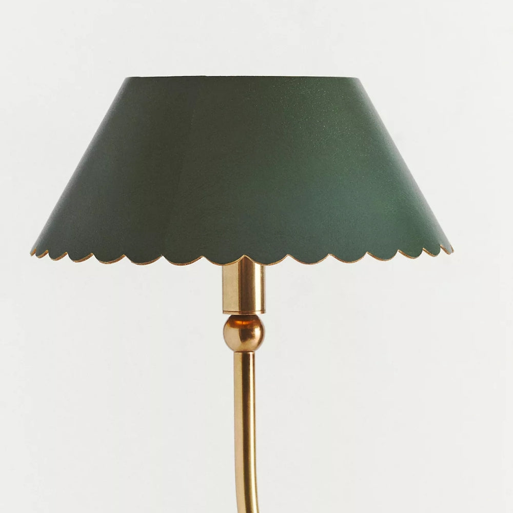 Foldray Scalloped Chandelier - Leather Linear Lamp for Dining Room