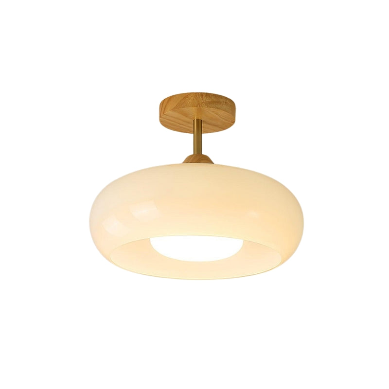 Bauhaus Pot Ceiling Light – Retro Glass Flush Mount for Modern Homes