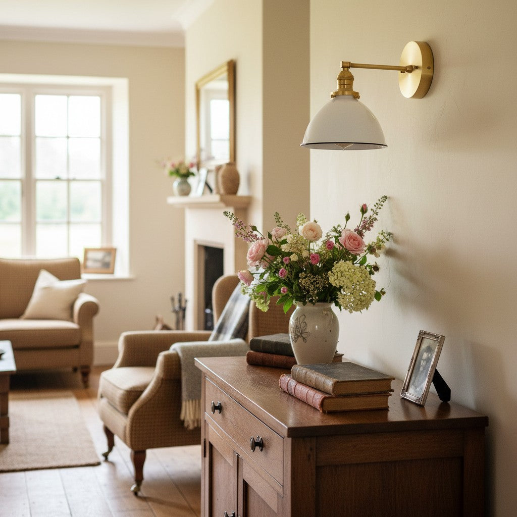 Conique Metal  Wall Sconce - White Metal Shade - Industrial Modern Lighting