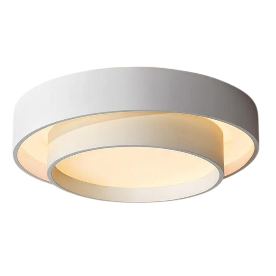 Plafonnier rond double couche – Design encastré en acrylique nordique