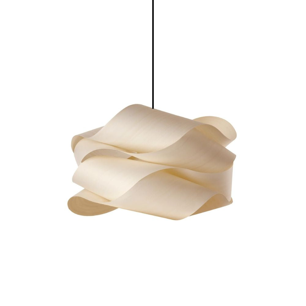 Wood Pendant Light - Slim Profile Link Design for Entryways