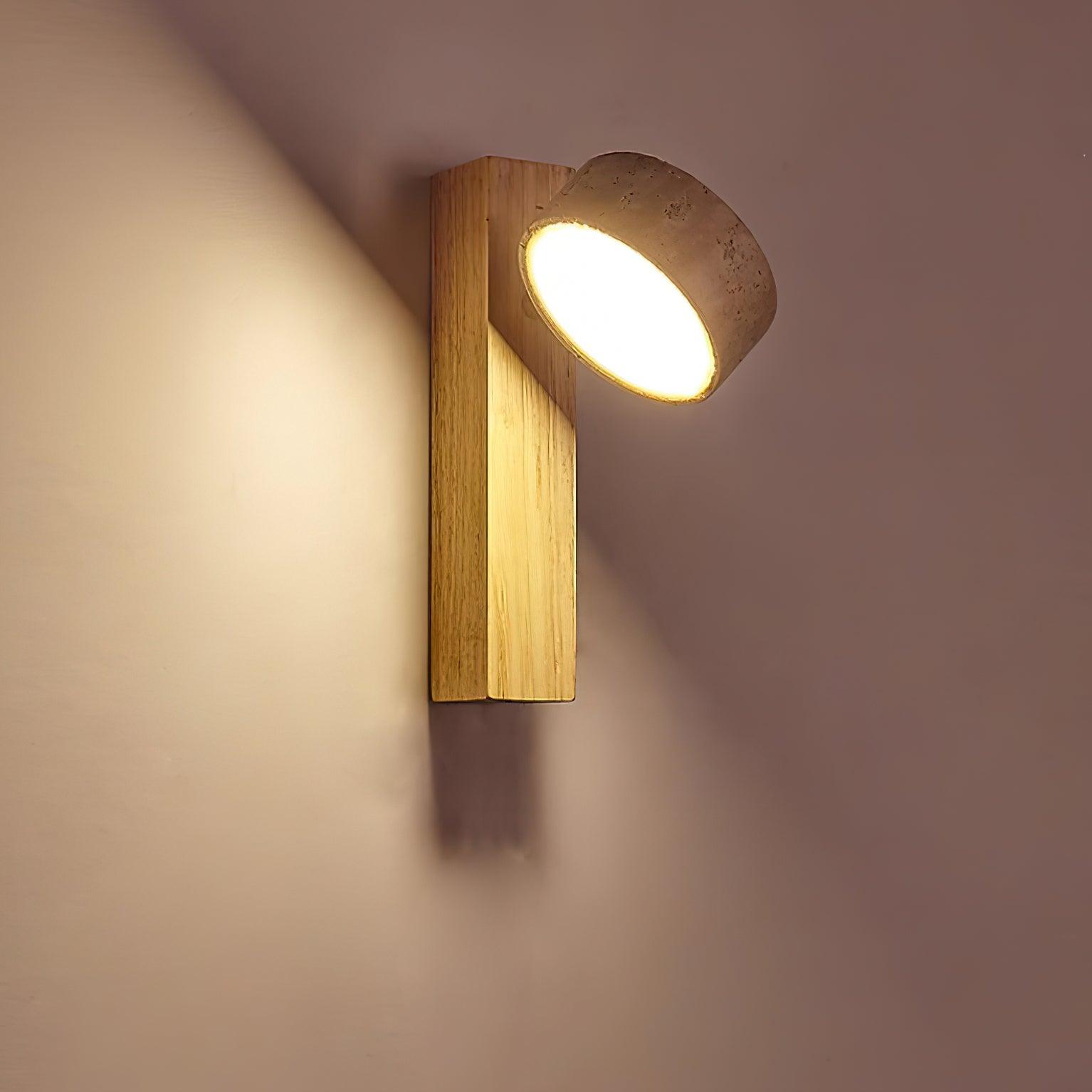 Unique Yellow Travertine Shade Wall Sconce in French Vintage Style
