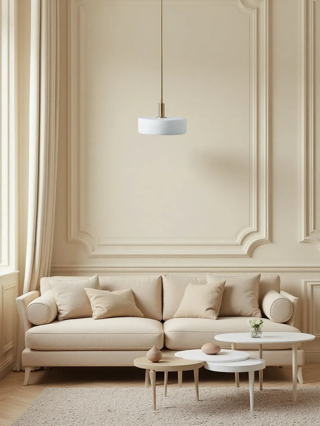 Chic Porcelain Pendant Light in Modern Style