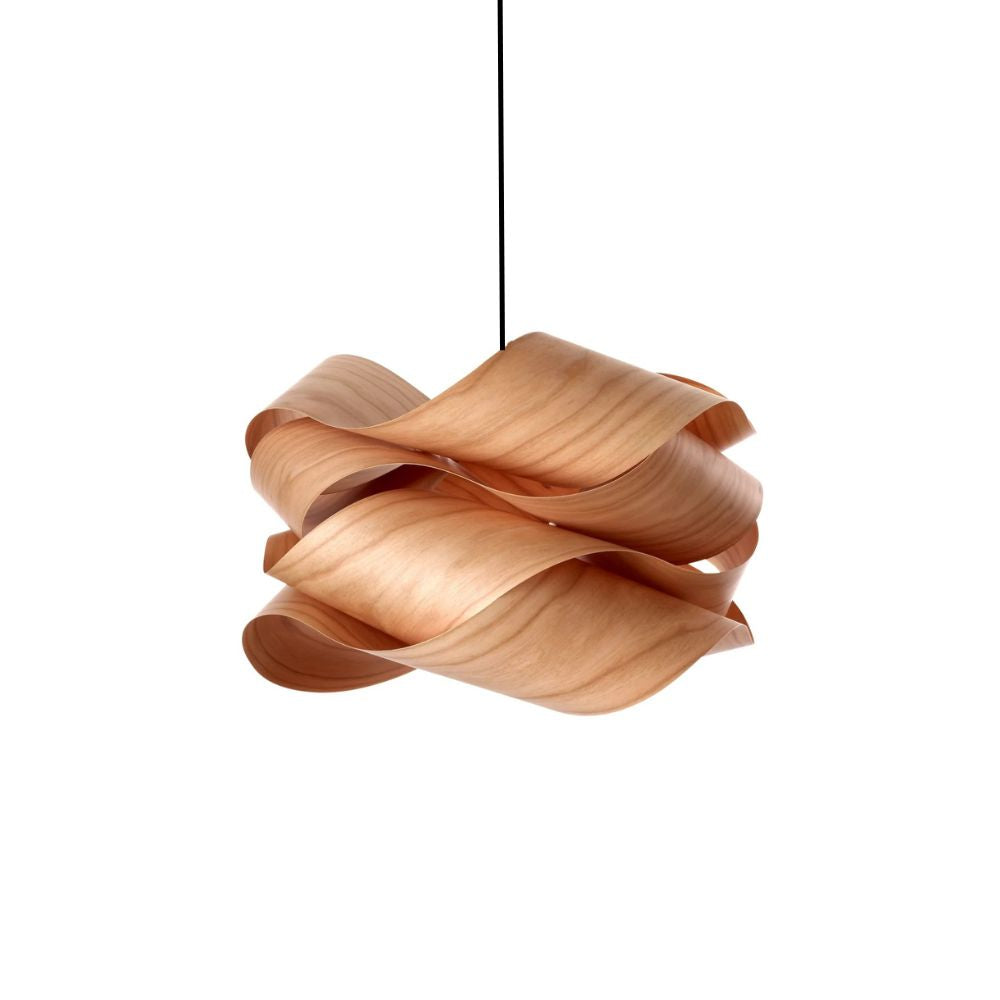 Wood Pendant Light - Slim Profile Link Design for Entryways