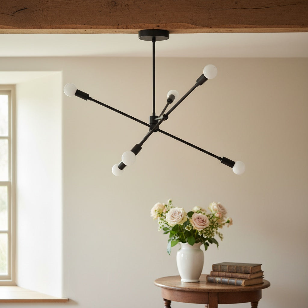 Mobilux Line Modern Mobile Chandelier - Minimalist Ceiling Light for Dining Room