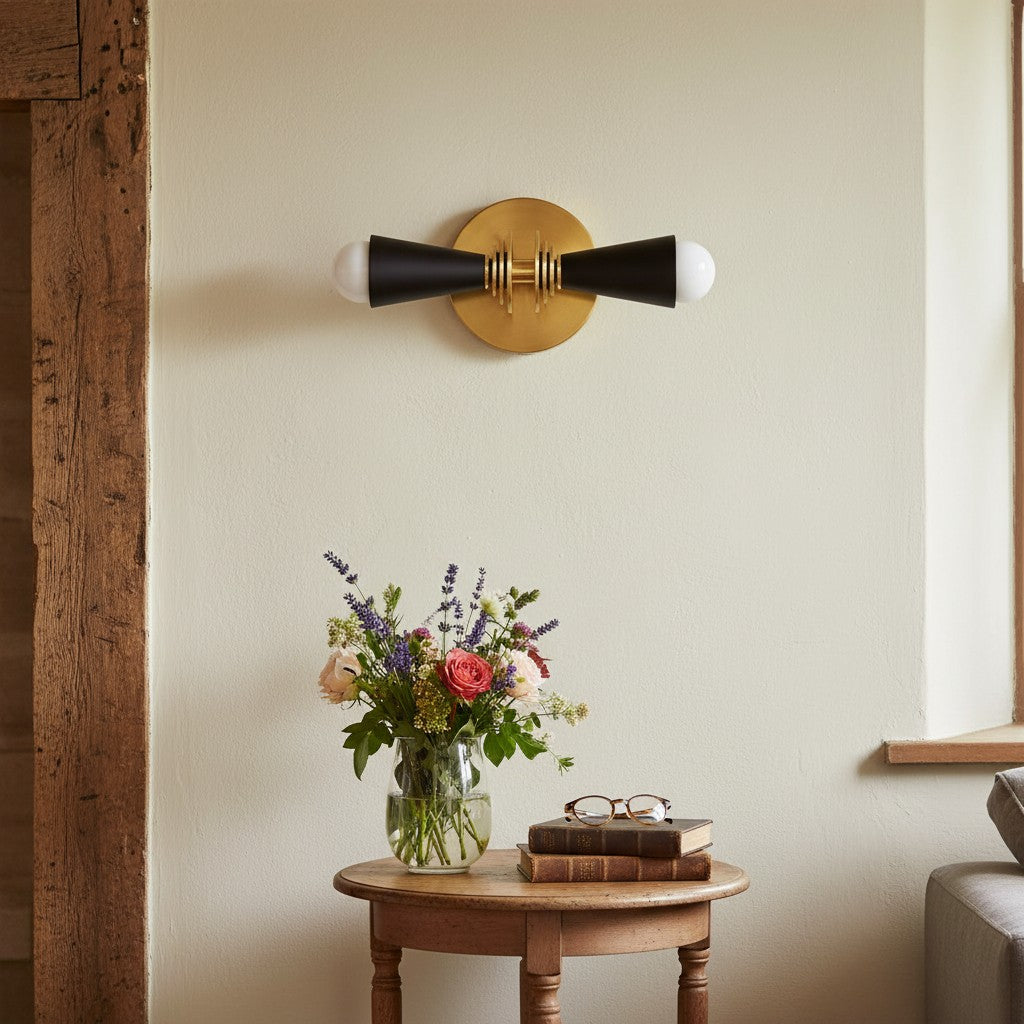 Pyralis Cone Art Deco Wall Light - Multi-Directional Sconce for Vanity or Wall