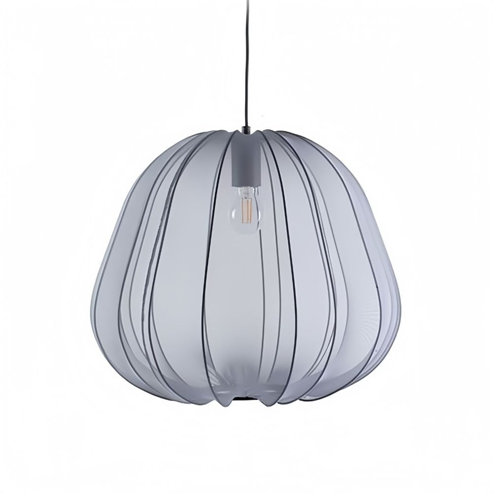 Lantern Fabric Pendant Light - Wabi Sabi Pumpkin Design for Bedroom