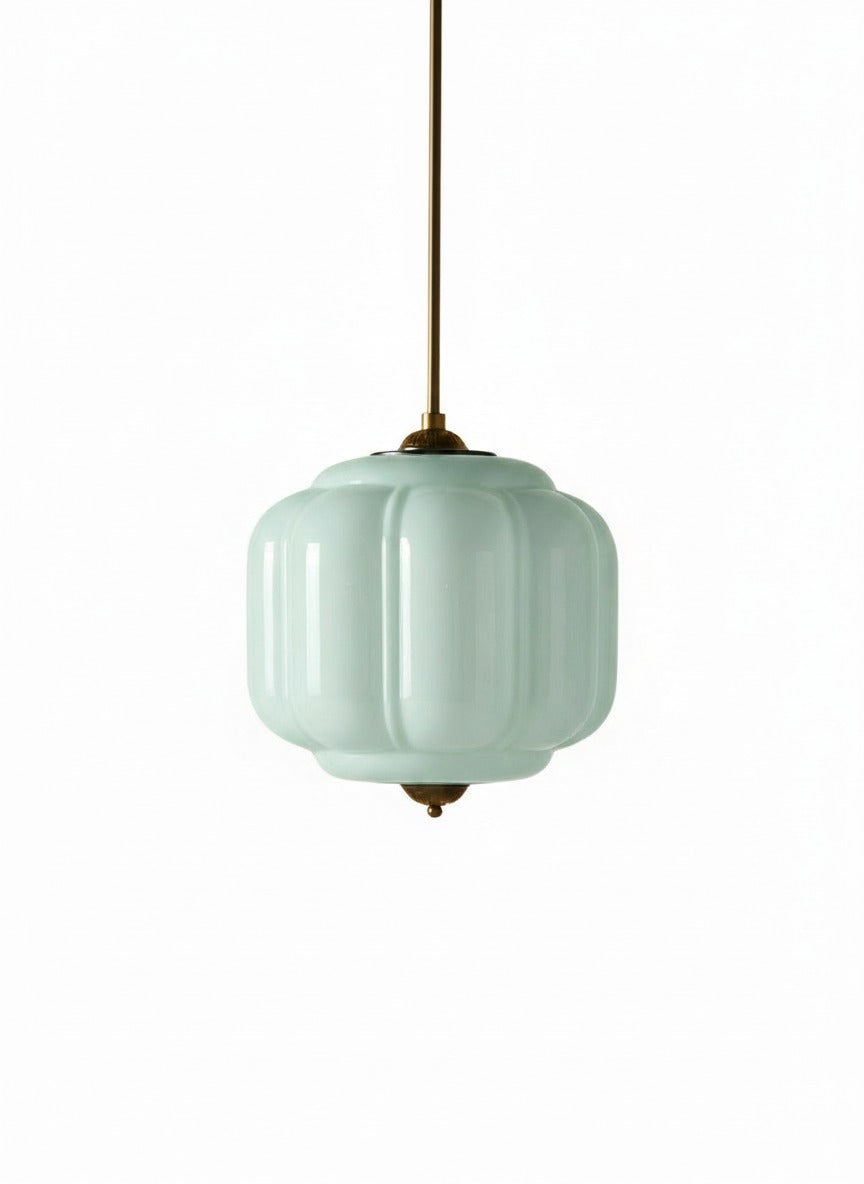 Eloise Vintage Glass Chandelier - Milk Glass Home Accent