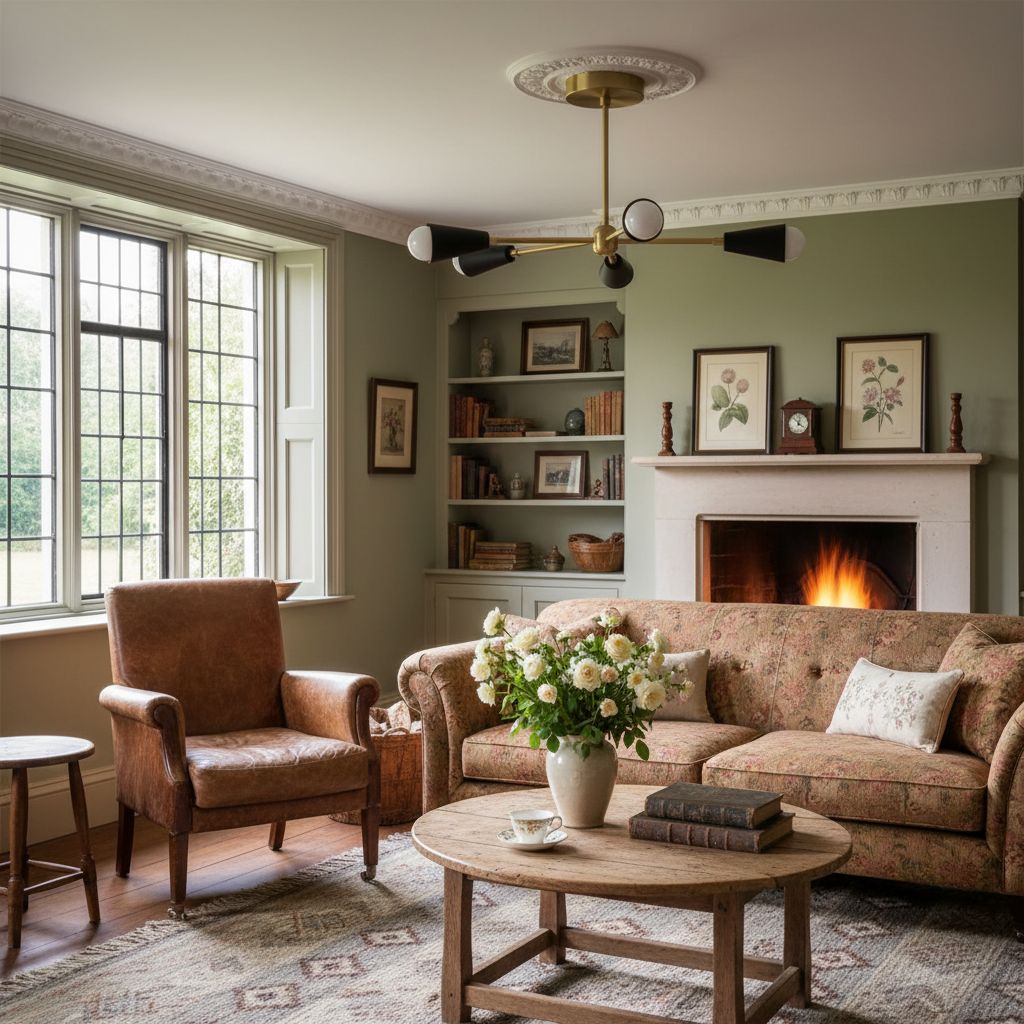 Pyralis Cone Semi Flush Brass Chandelier - Gold Modern Sputnik Light Fixture