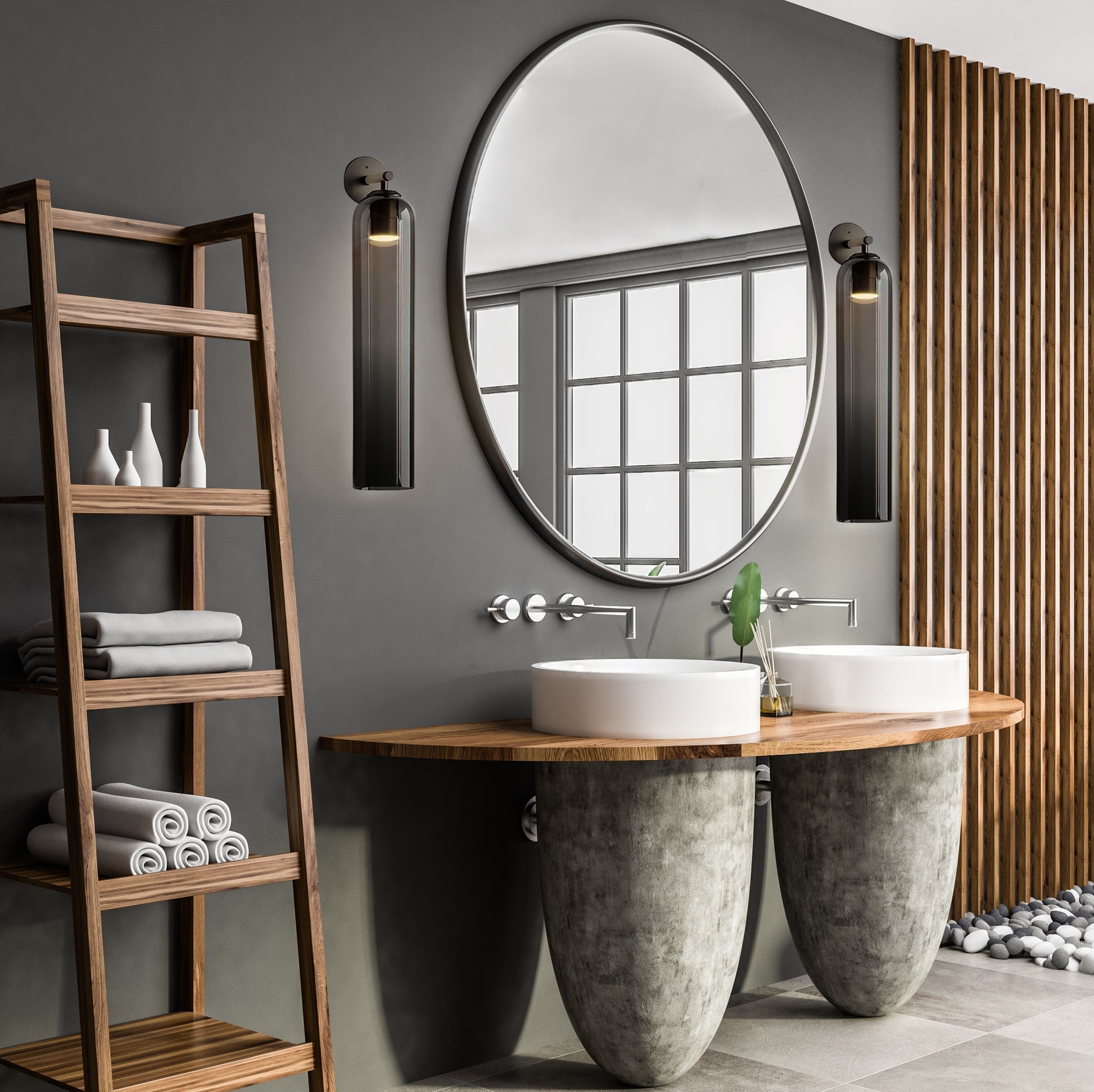 Contemporary Art Glass Sconce Clear Sky Blue Wall Mount Lamp