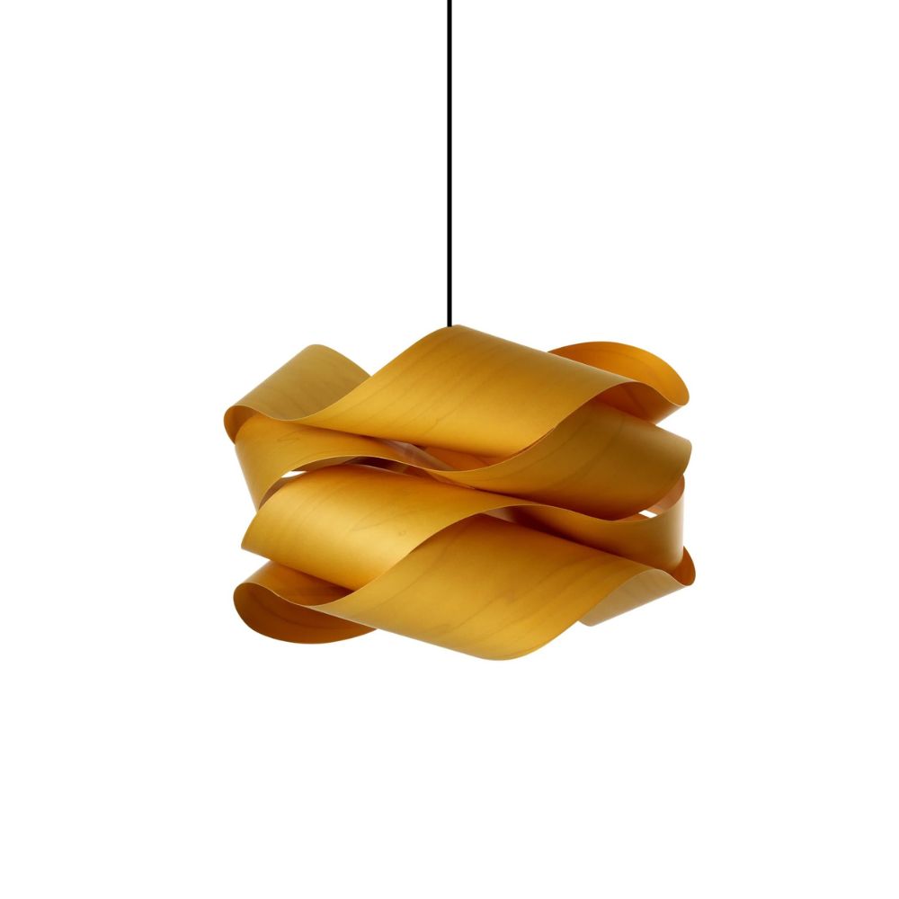 Wood Pendant Light - Slim Profile Link Design for Entryways