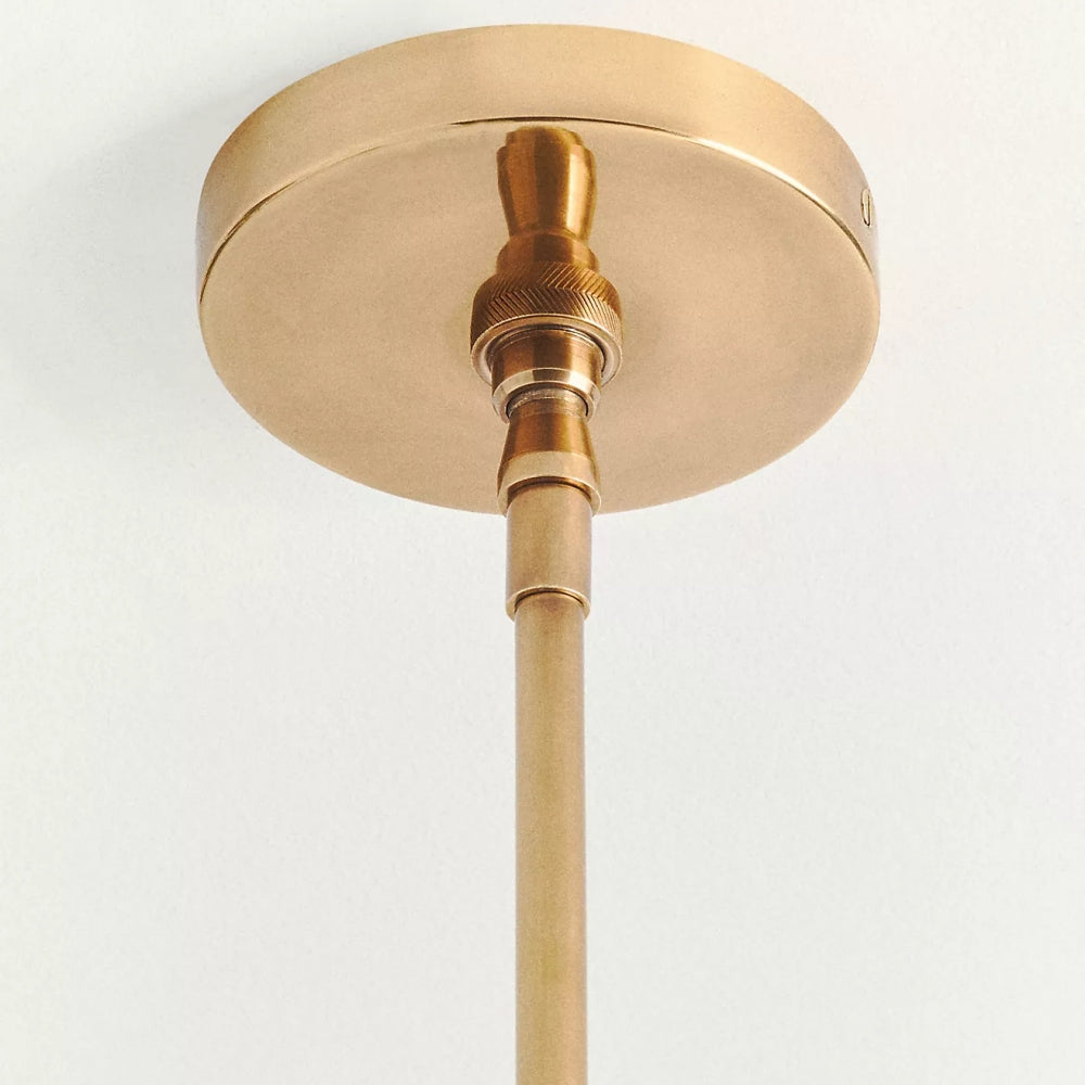 Foldray Scalloped Chandelier - Leather Linear Lamp for Dining Room