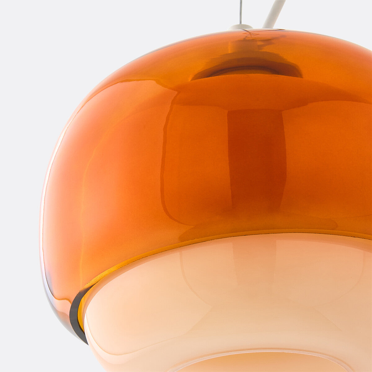 Clinco Modern Mushroom Pendant Light - Colored Glass Hanging Light