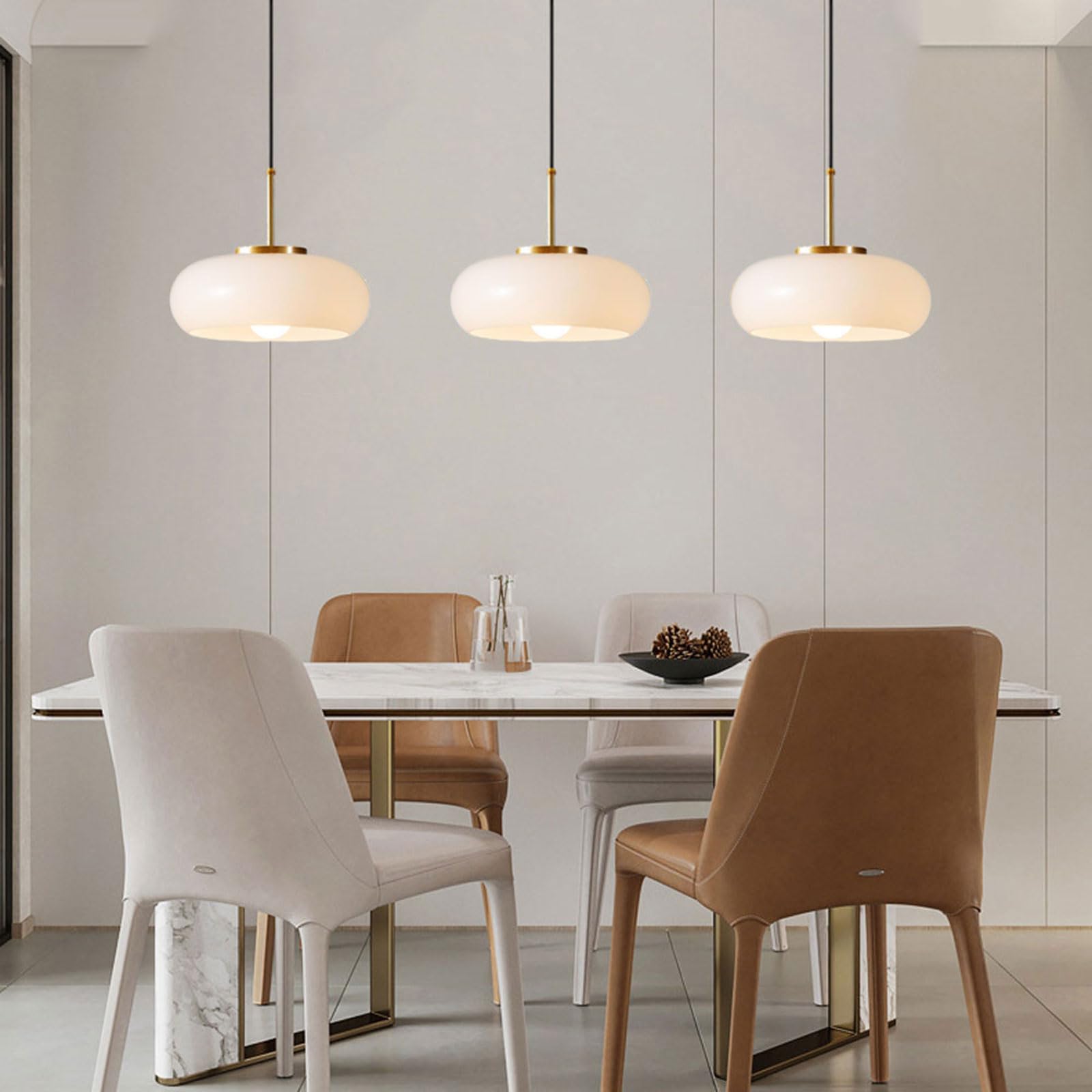 Glass Pot Pendant Light – Vintage Bauhaus Style for Dining Room