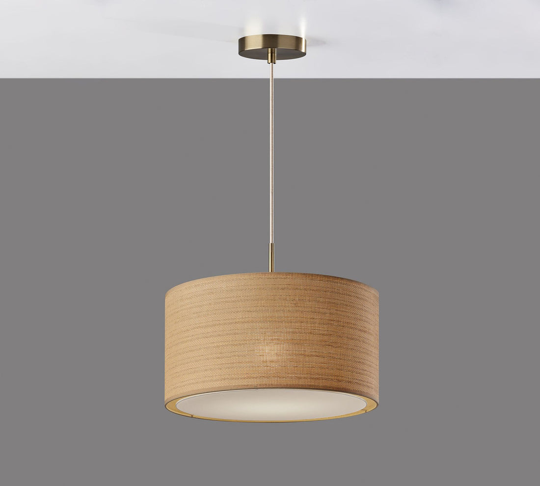 Suspension tambour en tissu Dumora - Suspension design en lin