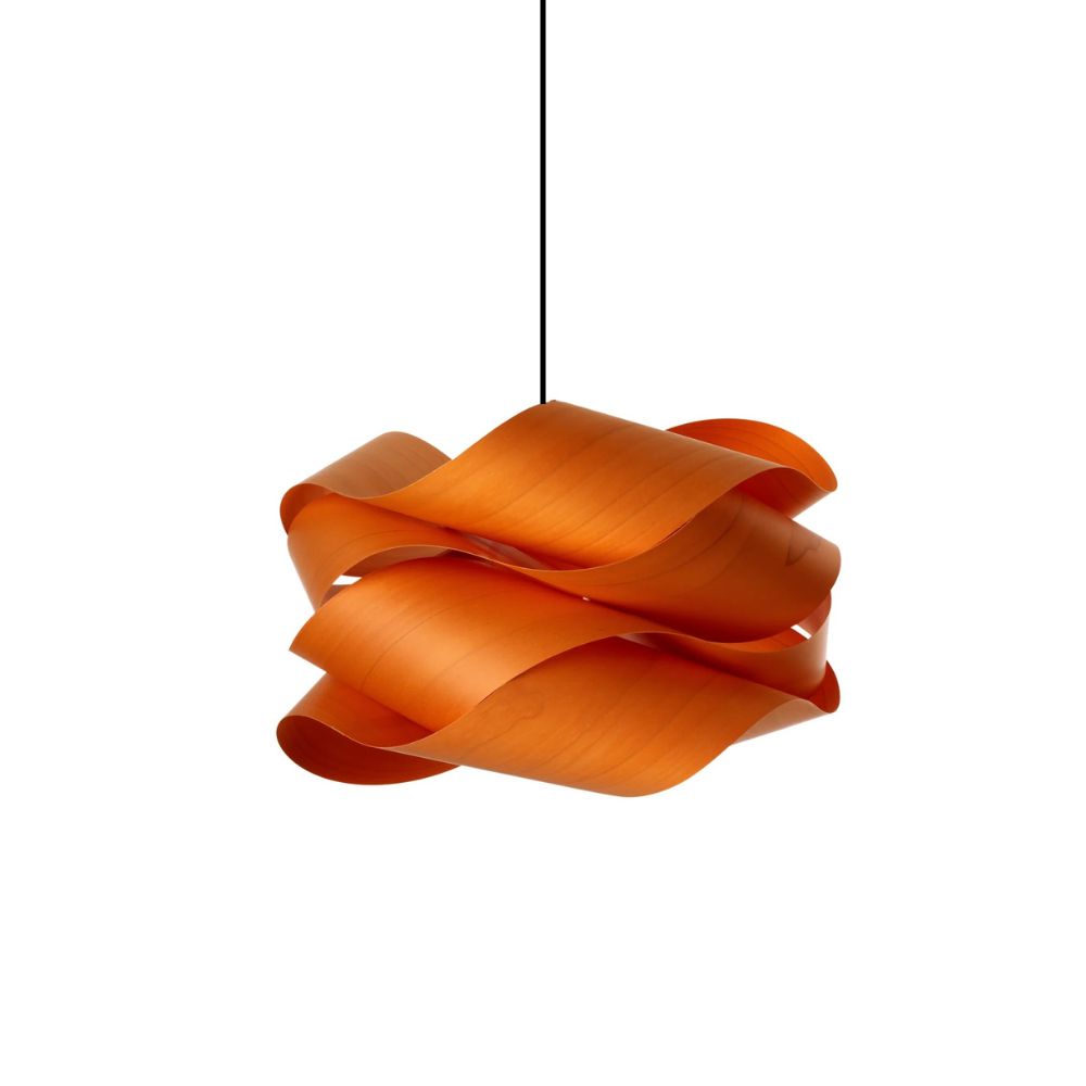 Wood Pendant Light - Slim Profile Link Design for Entryways