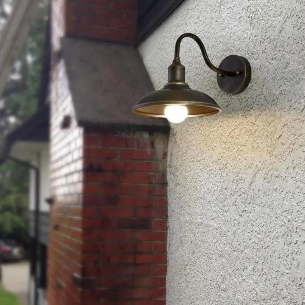 Bronze Finish Industrial Outdoor Wall Sconce Light