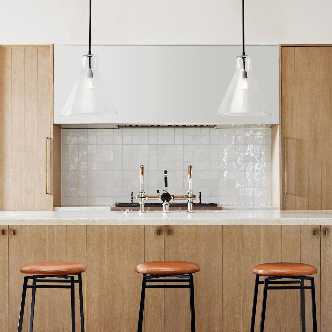 Collection de suspensions en verre recyclé Glavira - Éclairage de cuisine moderne