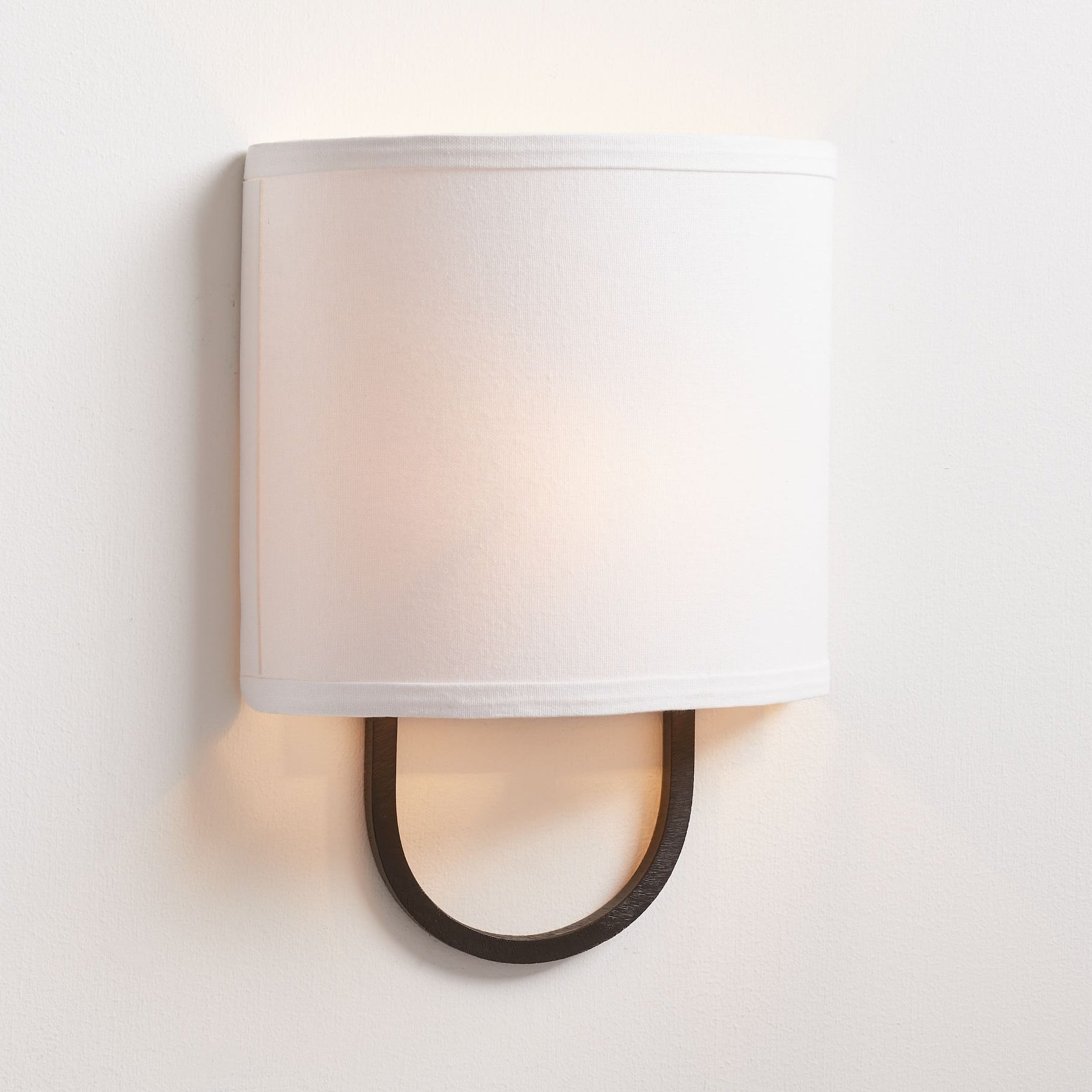 Nolvara Fabric Shade Wall Sconce - Metal Arm Elegant Light for Bedroom
