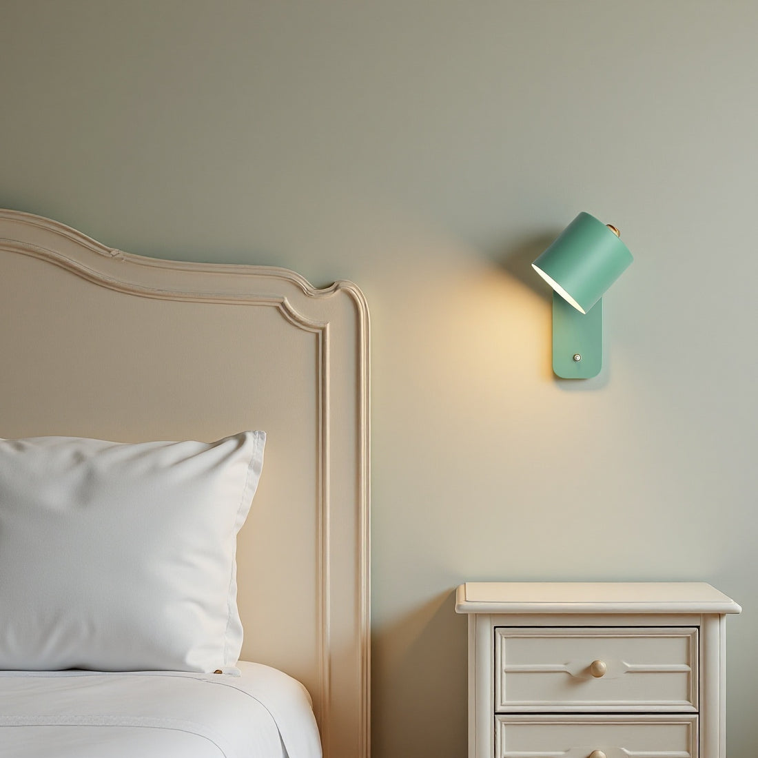 Applique murale cylindrique rotative — Éclairage d'intérieur minimaliste en métal