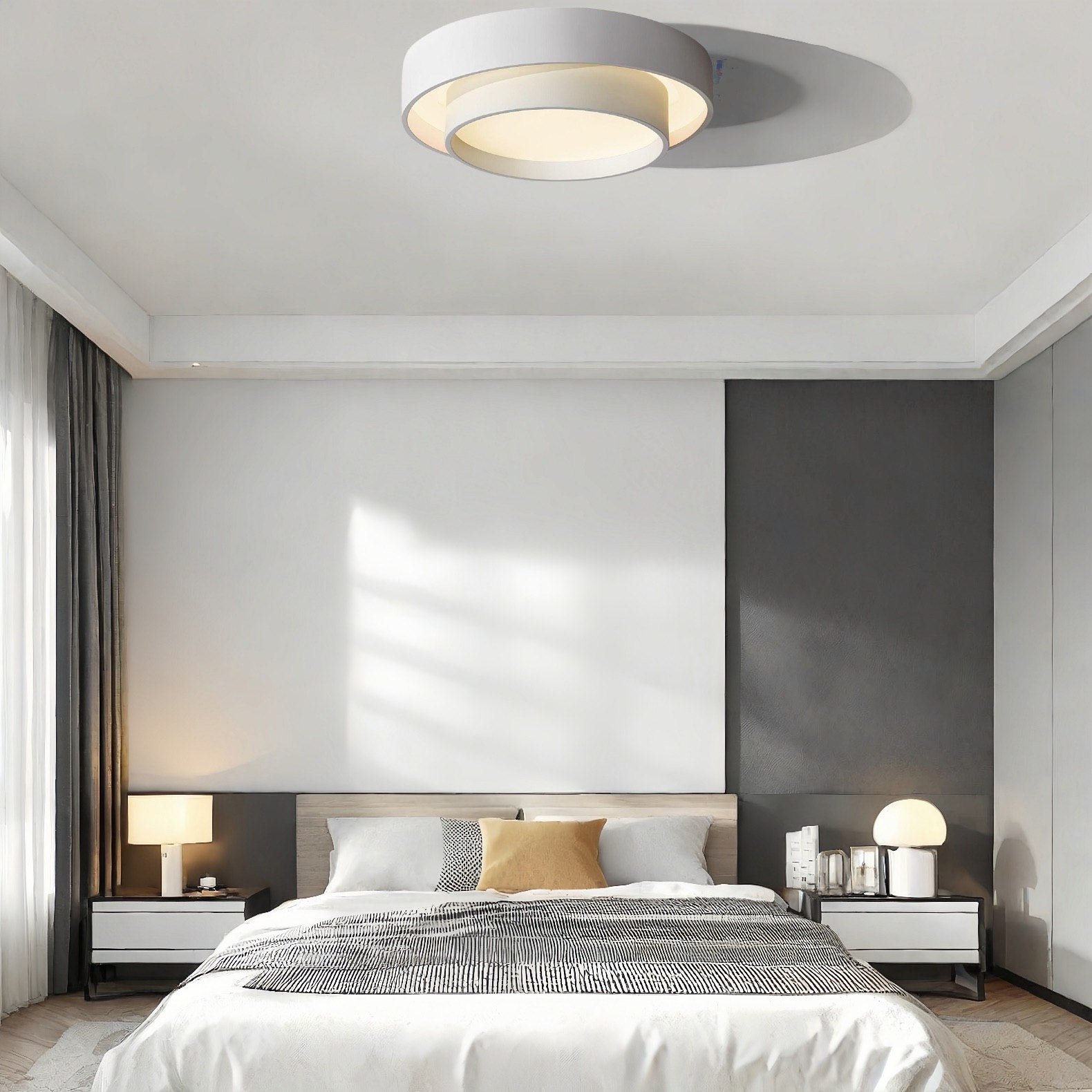 Round Double Layer Ceiling Light – Nordic Acrylic Flush Mount Design