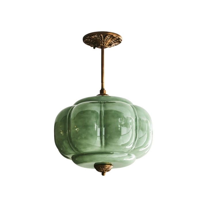 Eloise Vintage Pendant Light - Glass Semi-Flush Mount for Kitchen
