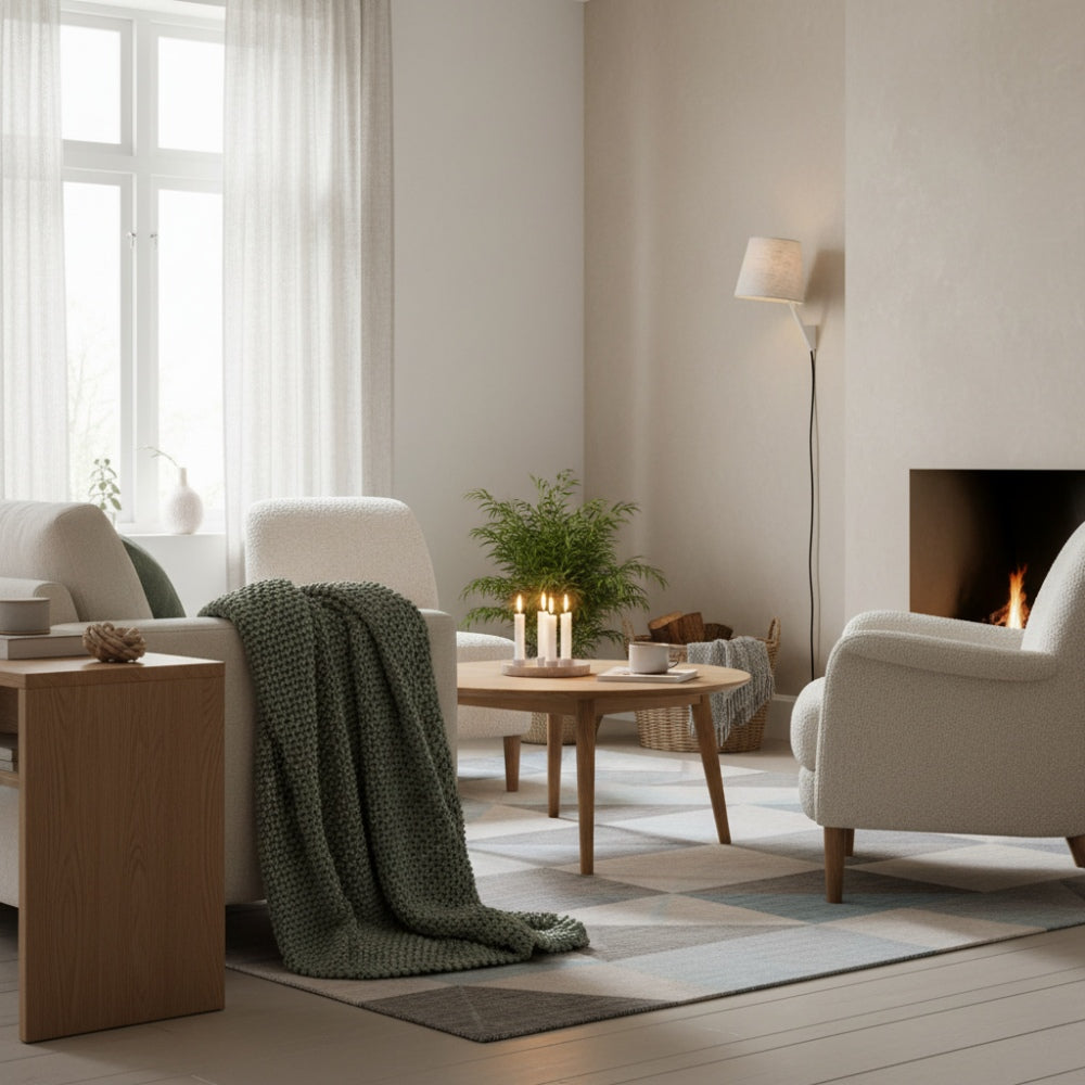 Novira Natural Cotton Sconce - Plug-In Adjustable Lamp for Bedroom