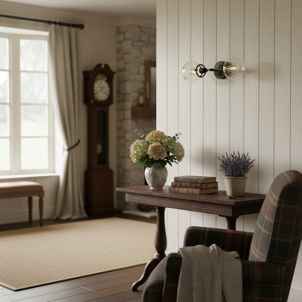 Lumio Globe Industrial Vanity Lighting- Modern Double Globe Wall Light