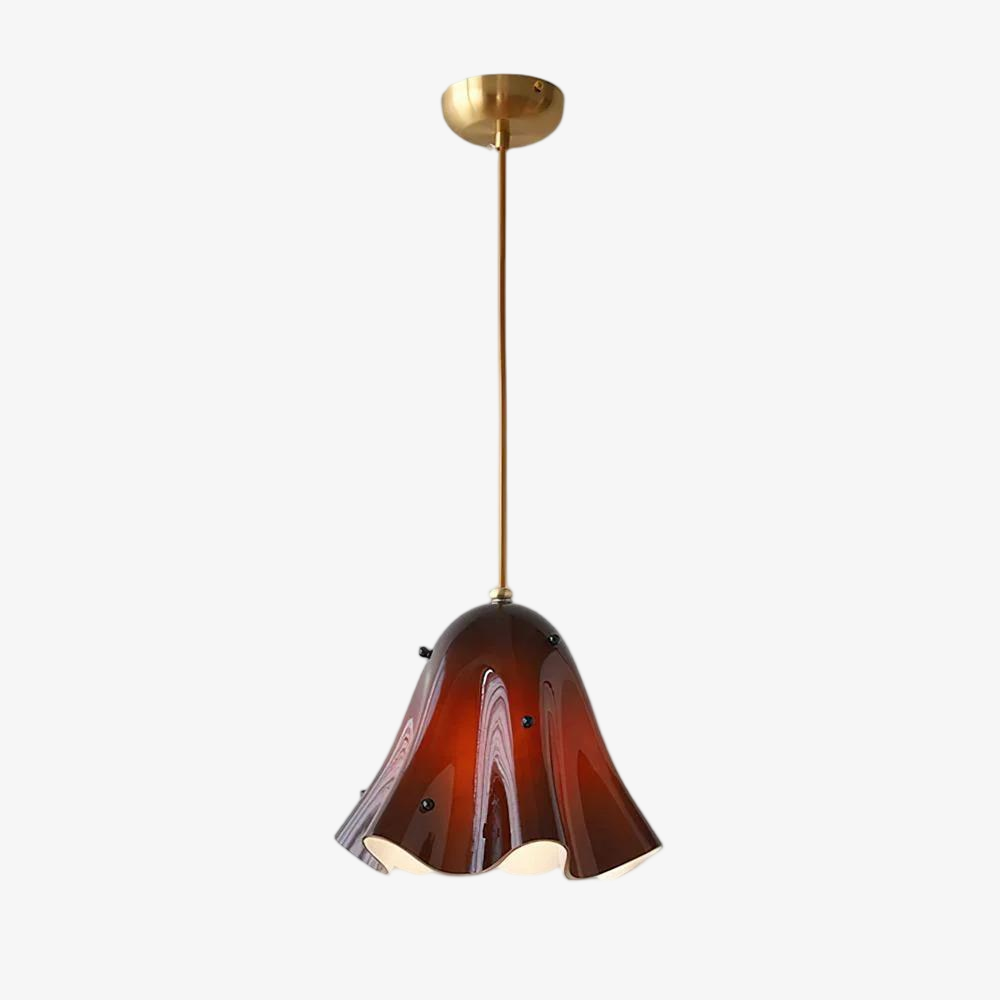 Bellina Artistic Glass Pendant Light - Modern Bloom Inspired Hanging Ceiling Lamp