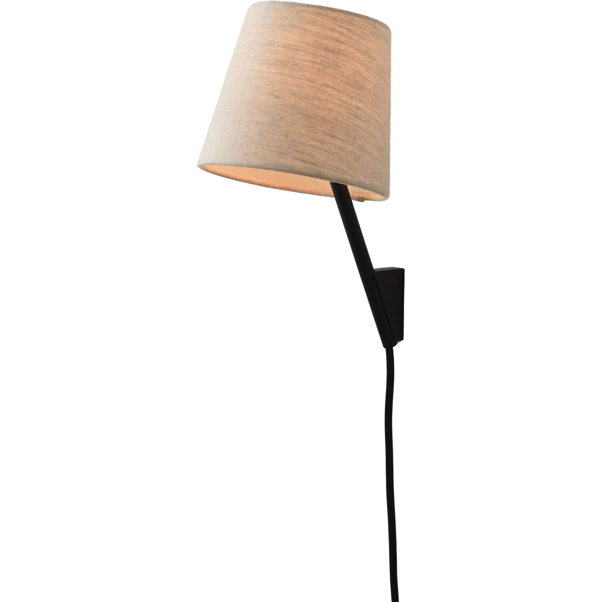 Novira Natural Cotton Sconce - Plug-In Adjustable Lamp for Bedroom