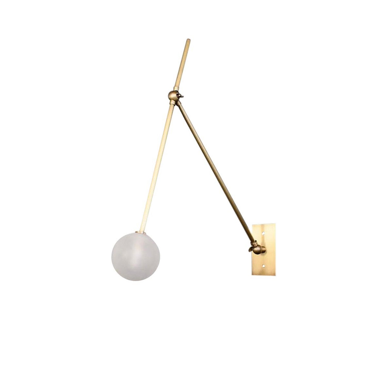 Sophisticated Magari Wall Lamp Compatible with Push Switches in White Black Brass