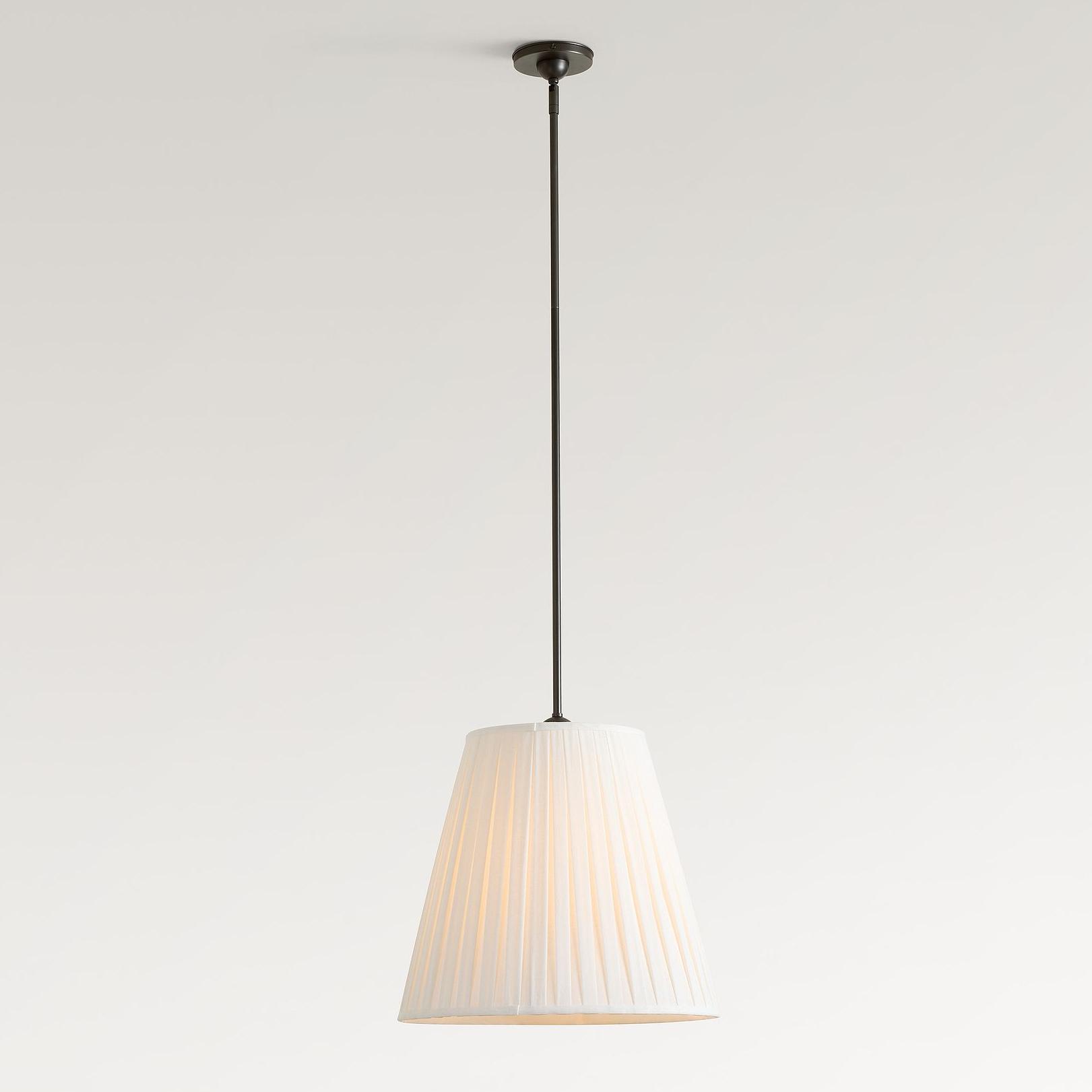 Luvora Modern Pleated Pendant Light - Fabric Shade Lamp for Bedroom