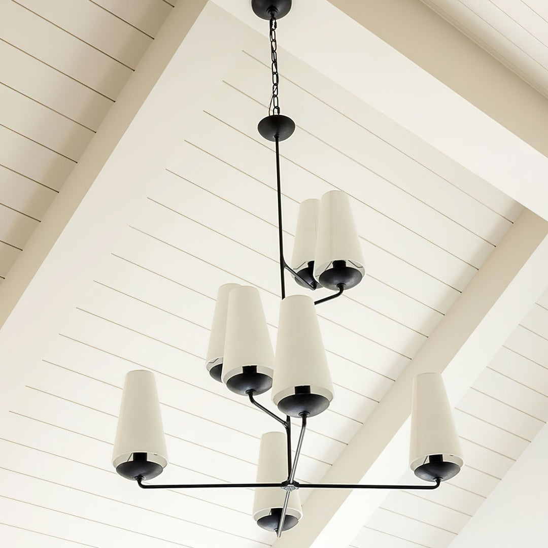 Contemporary Fontaine Vertical Chandelier - Modern Multi-Head Pendant Fixture
