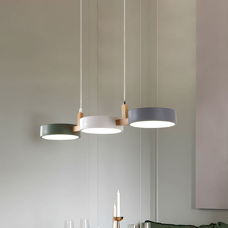 3-Light Macaron Pendant Light – Modern Designer Chandelier for Indoor Use