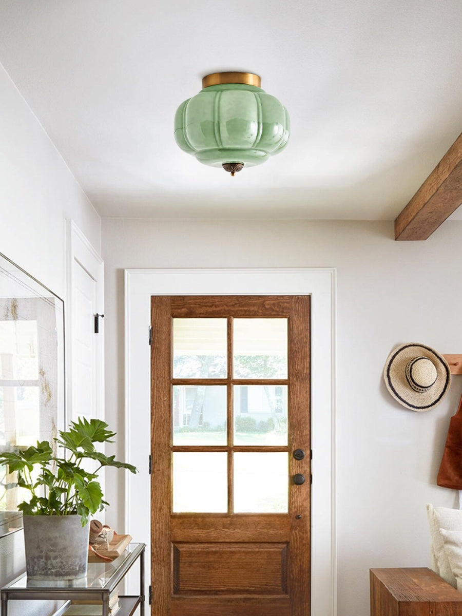 Stylish Green Glass Ceiling Light