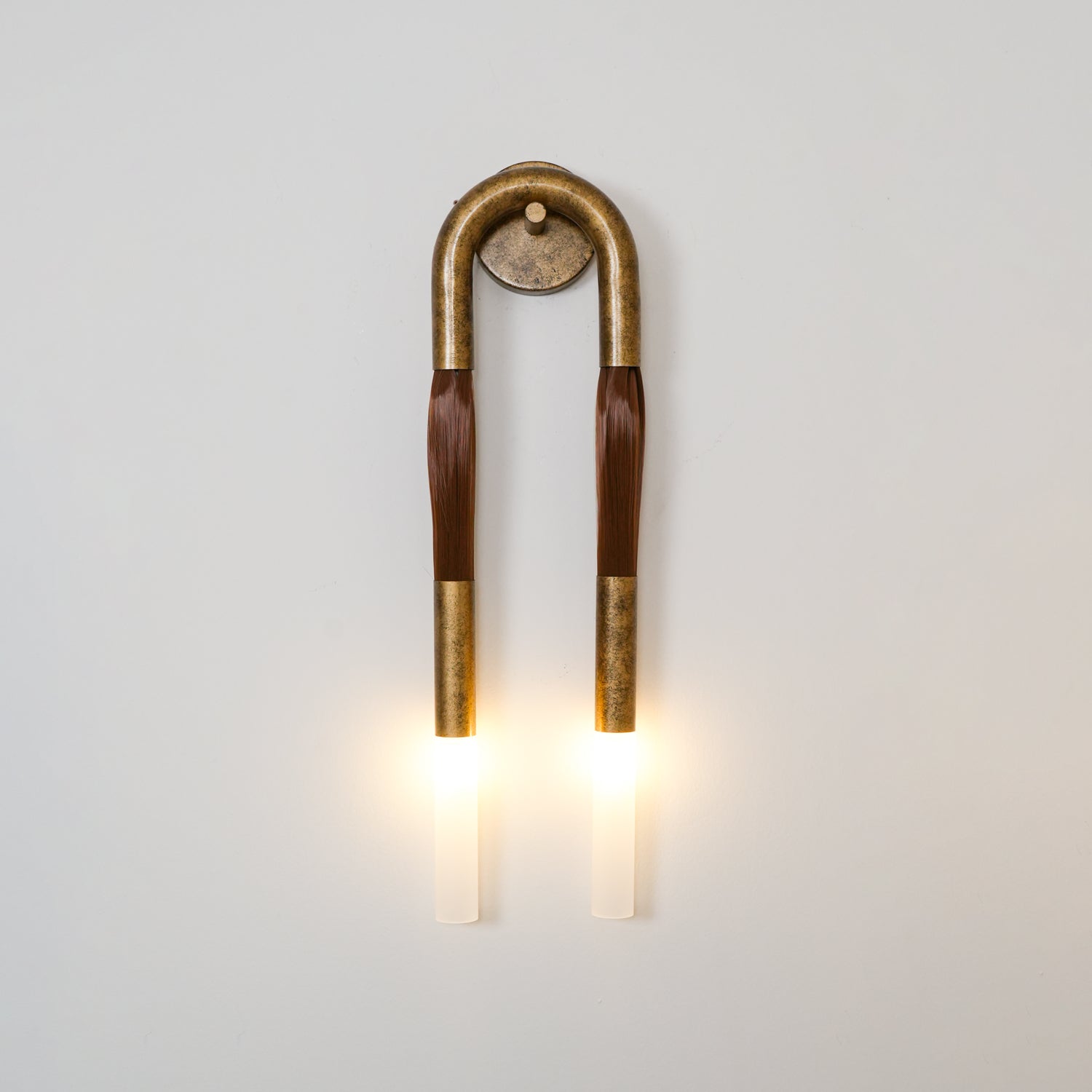 Sophisticated Horsehair Wall Sconce with G9 Base