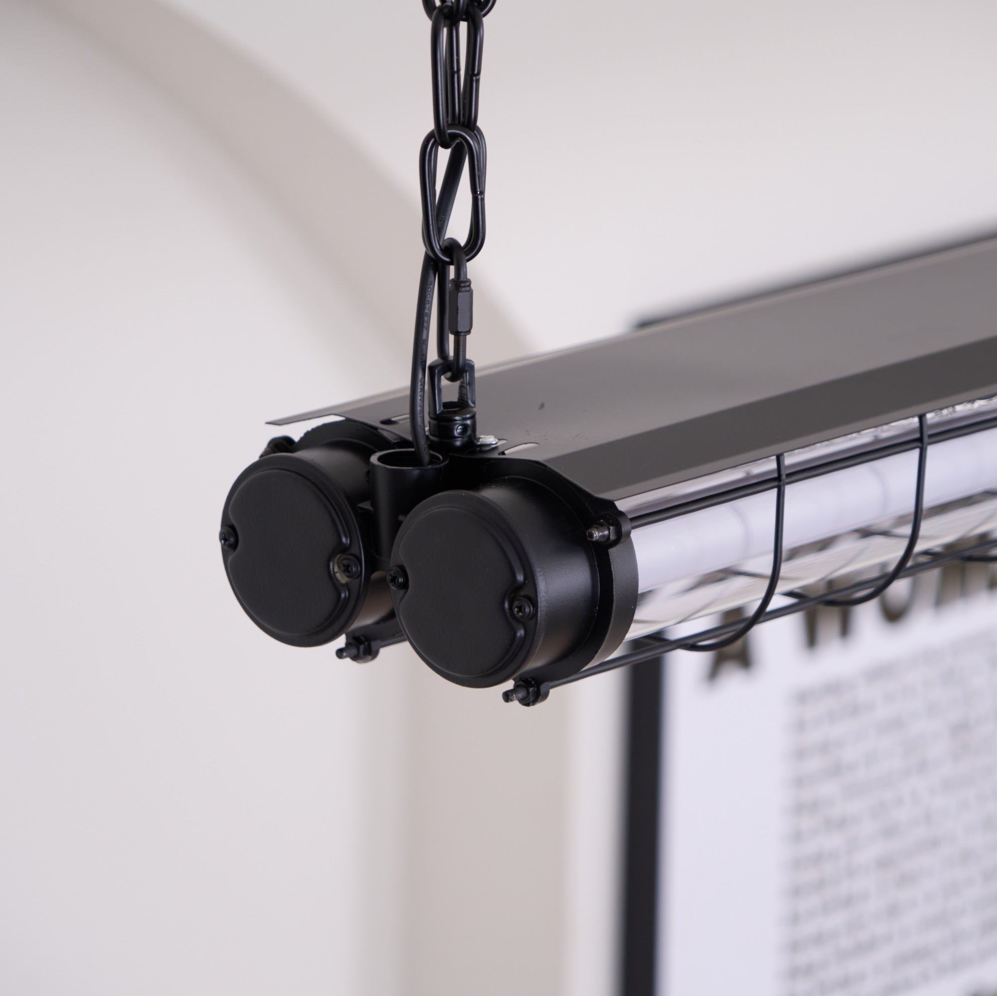 Handcrafted Glass Channel-Set Diffusers Linear Chandelier Sleek Design